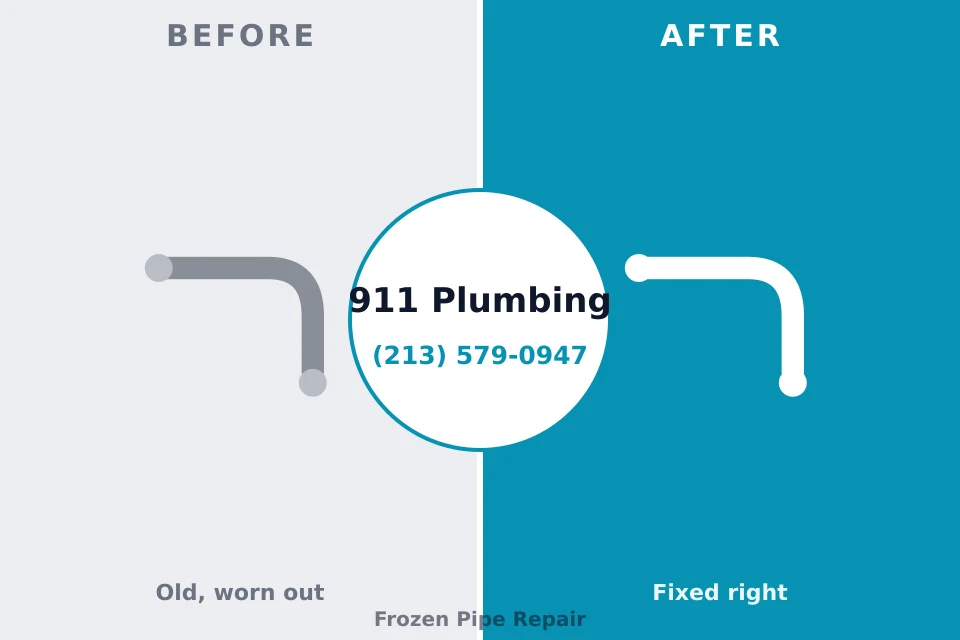 Before and after: plumbing company Berkley, MI